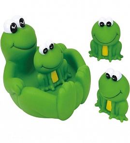 Игровой набор для ванной - Лягушка с лягушатами  (Playgo,  Play 1957)